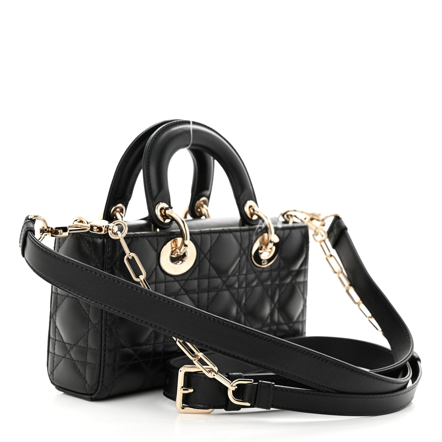 Christian Dior Lambskin Cannage Small Lady D-Joy Black 3 of 9
