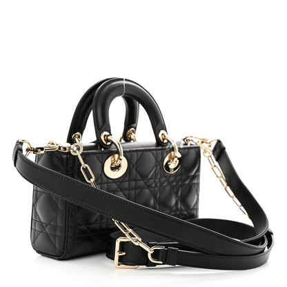 Christian Dior Lambskin Cannage Small Lady D-Joy Black 3 of 9