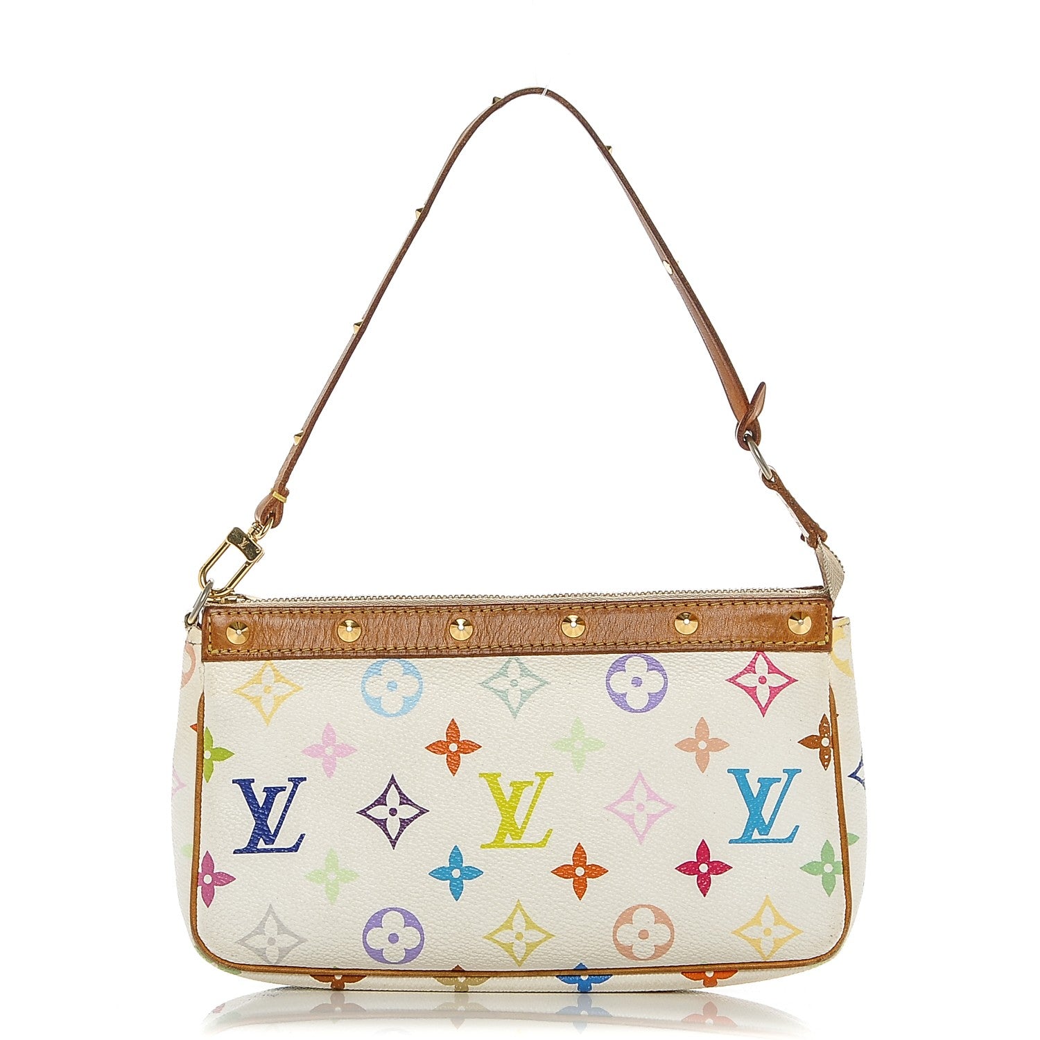 Louis Vuitton Monogram Multicolor Pochette Accessories White 1 of 8