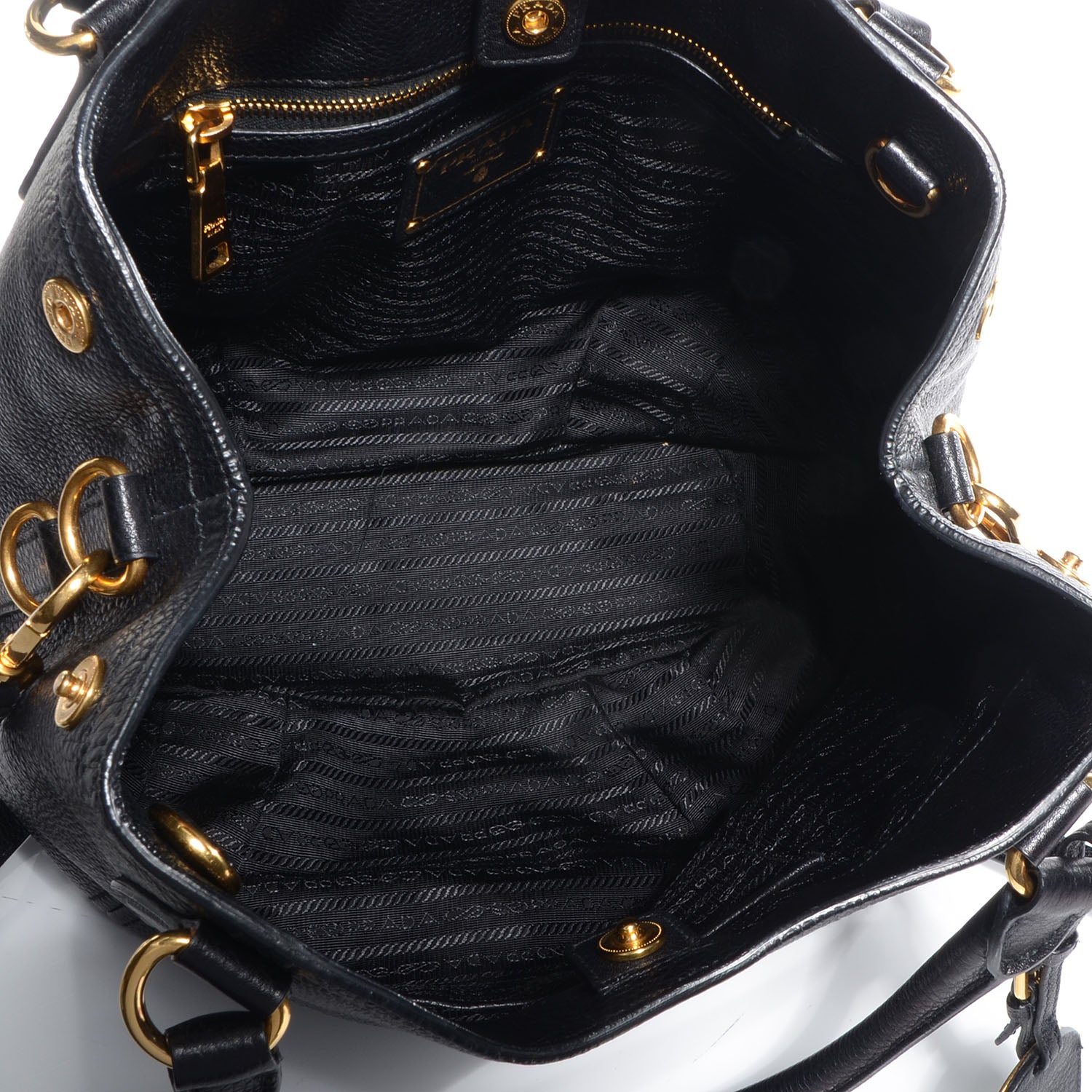 Prada Vitello Daino Medium Tote Nero Black 5 of 10