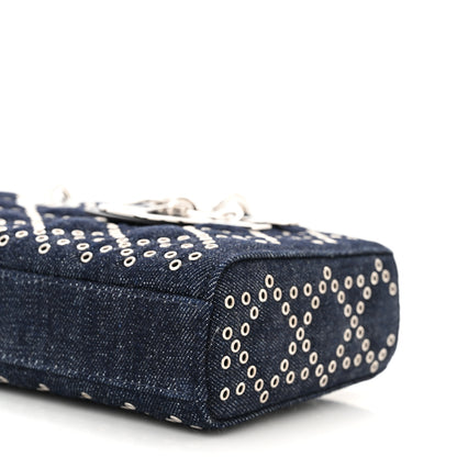 Christian Dior Denim Eyelet Lady D-Joy Blue 9 of 9
