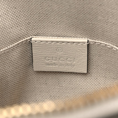 Gucci GG Supreme Monogram Azalea Calfskin Mini Horsebit 1955 Top Handle Bag Beige Ebony Mystic White 6 of 13