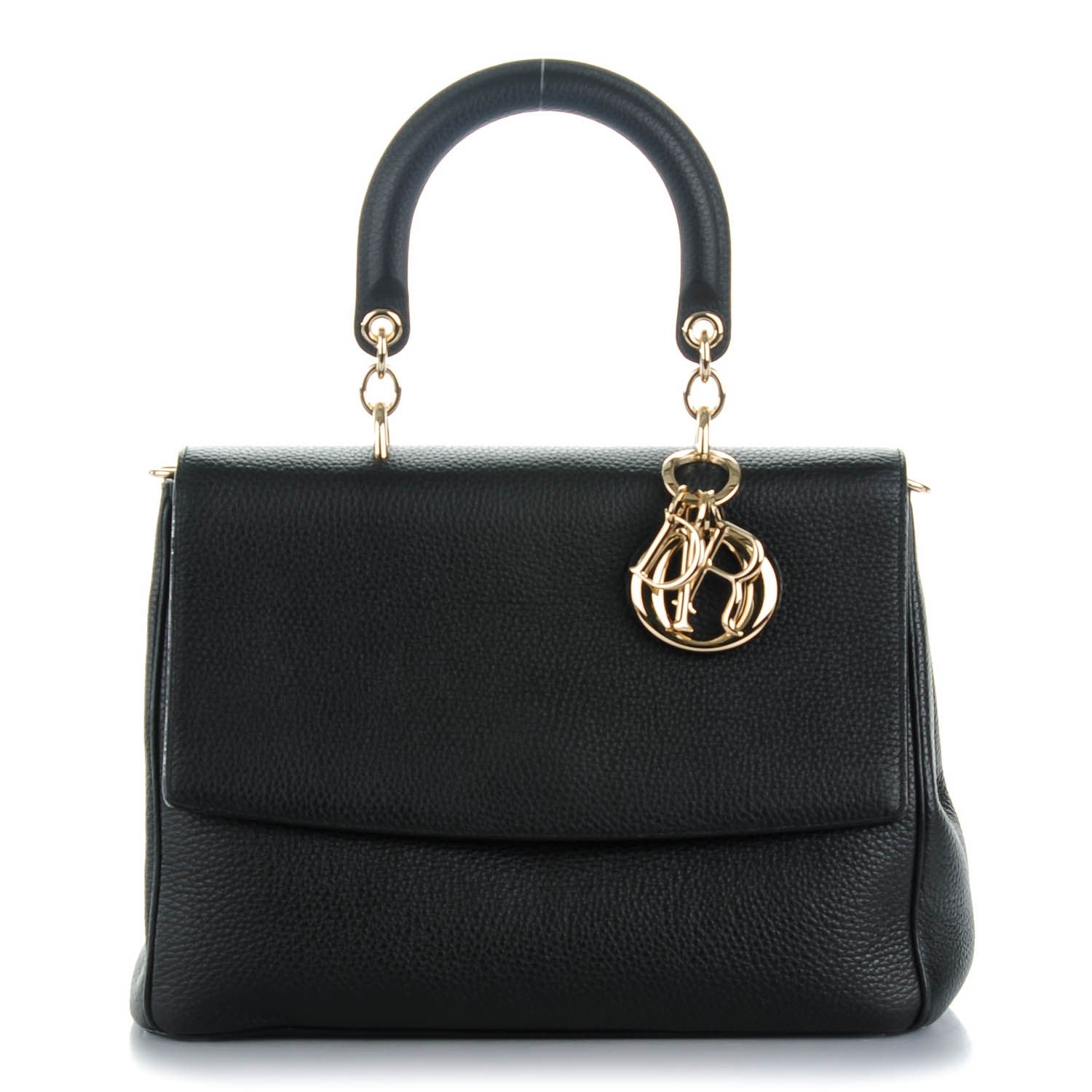 Christian Dior Bullcalf Medium Be Dior Flap Black Fraise 1 of 8