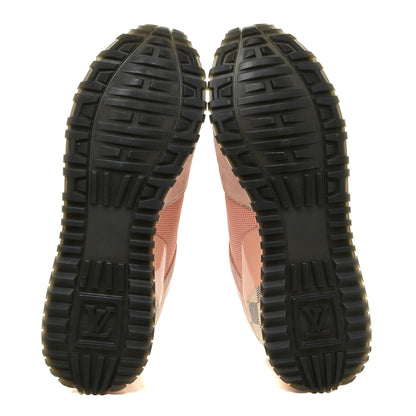 Louis Vuitton Suede Damier Azur Run Away Sneakers 40 Pink 6 of 10