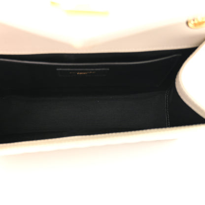 Saint Laurent Grain De Poudre Textured Mixed Matelasse Medium Triquilt Monogram Satchel Crema Soft 5 of 10