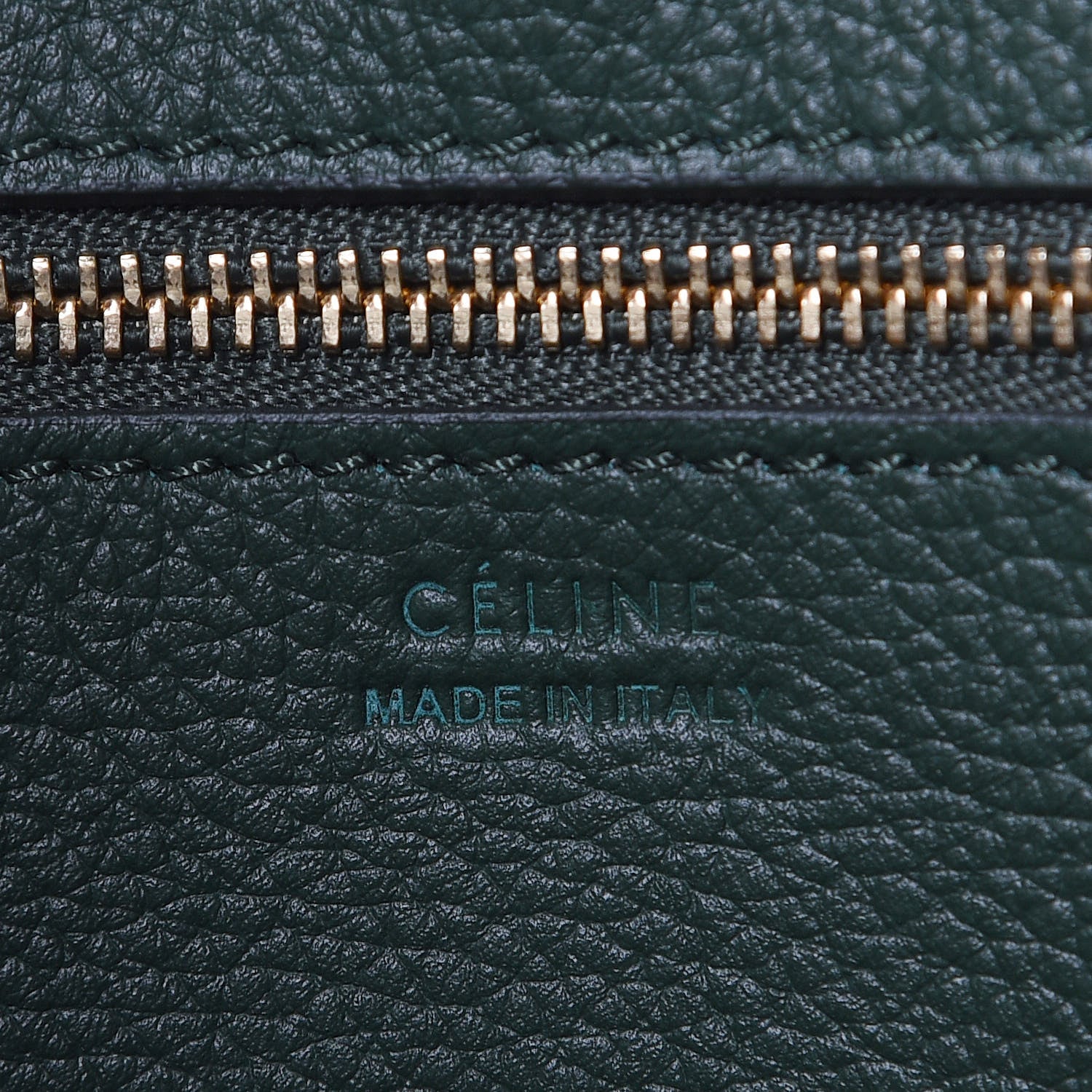 Celine Crisped Calfskin Medium Tie Knot Tote Dark Green 7 of 9