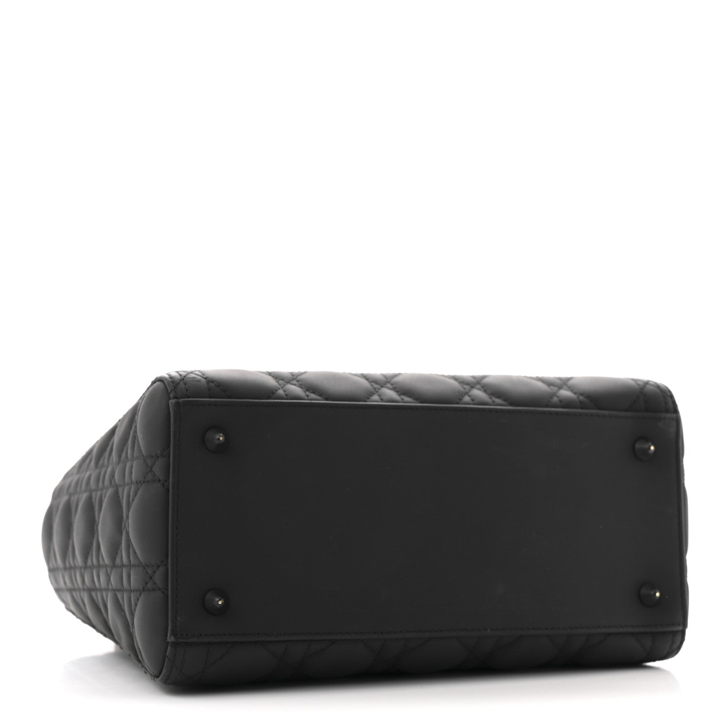 Christian Dior Ultra Matte Calfskin Cannage Medium Lady Dior Black 4 of 13