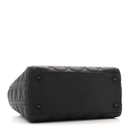 Christian Dior Ultra Matte Calfskin Cannage Medium Lady Dior Black 4 of 13