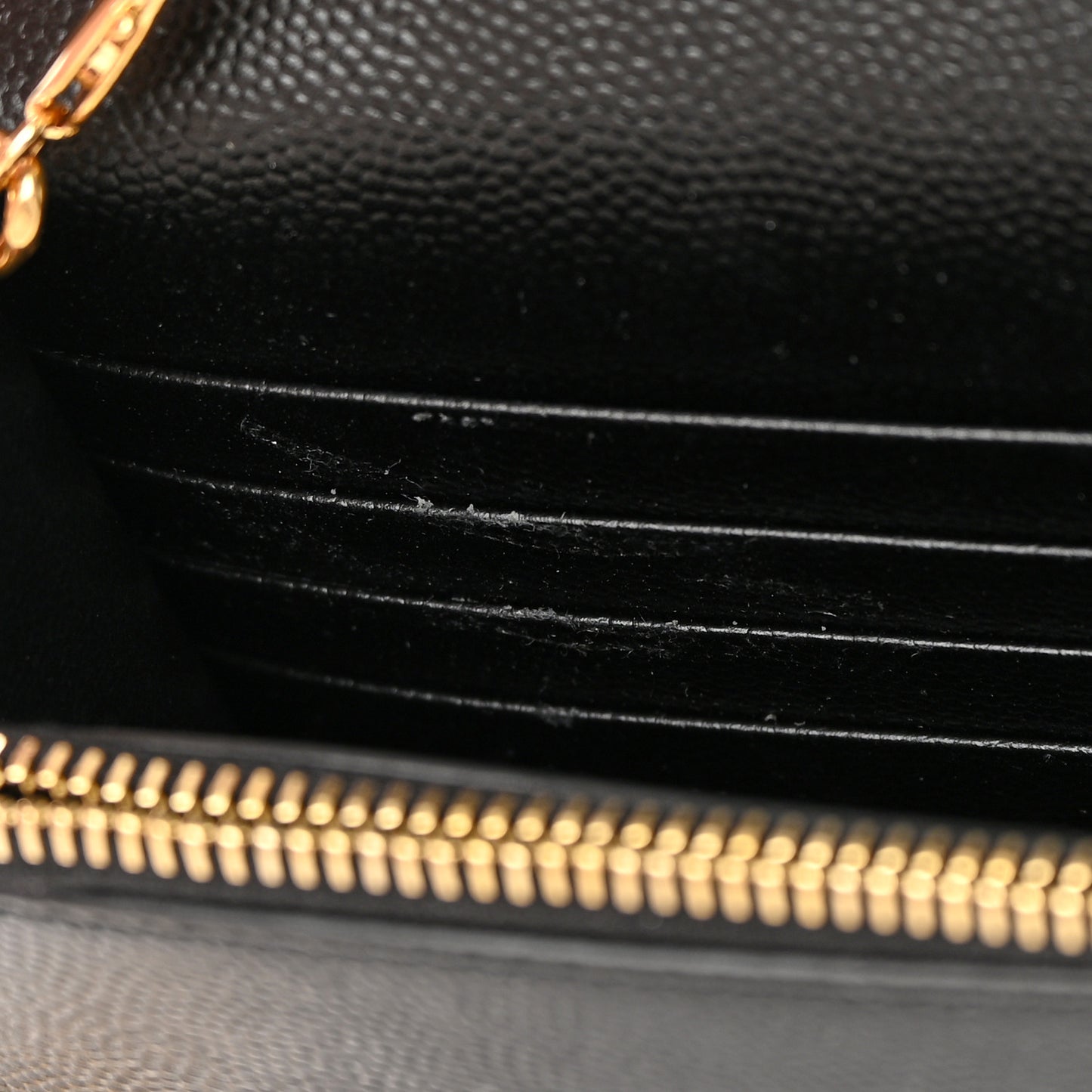 Grain De Poudre Classic Monogram Kate Tassel Chain Wallet Black
