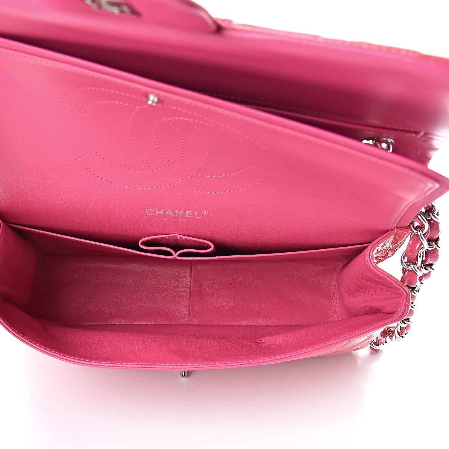 Chanel Patent Quilted Jumbo Double Flap Pink 5 of 16