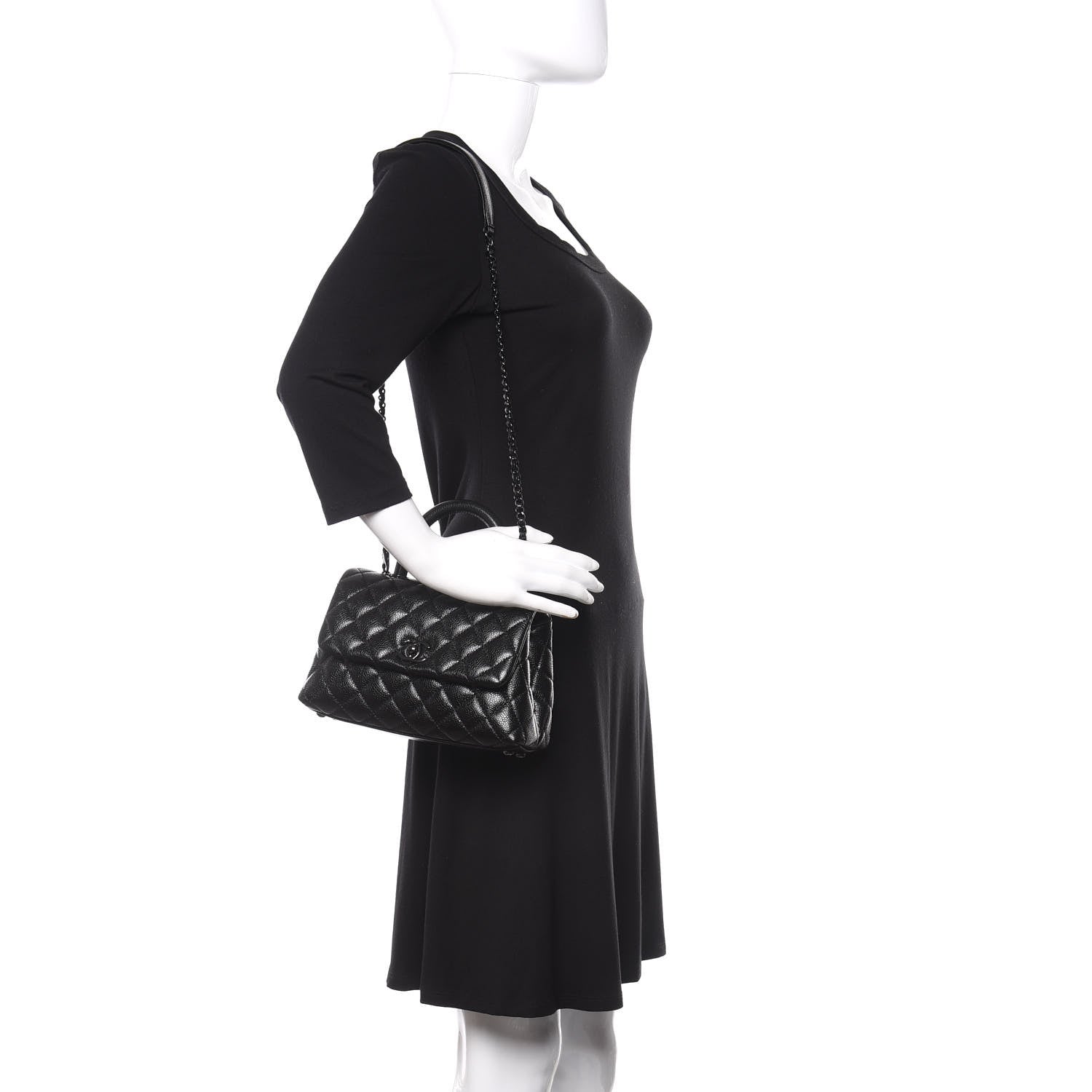 Chanel Caviar Quilted Mini Coco Handle Flap So Black 2 of 11
