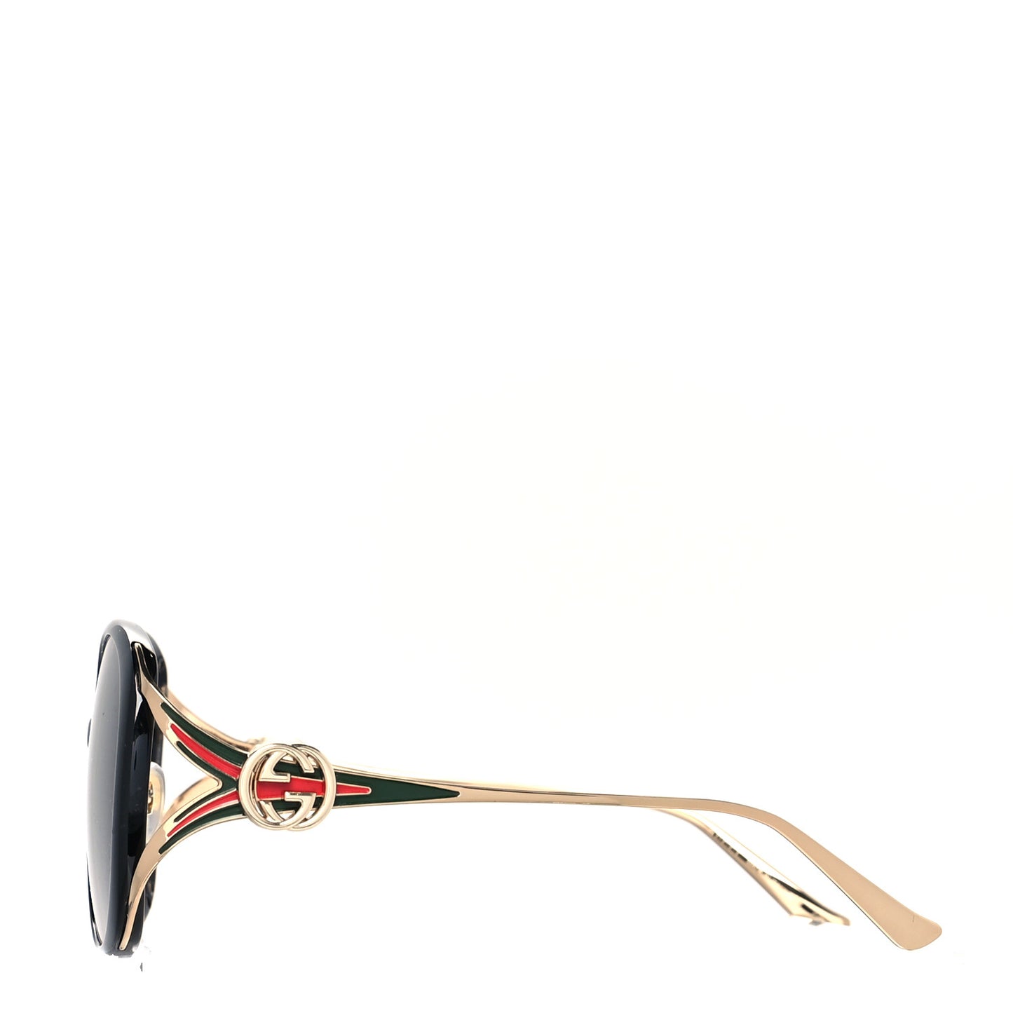 Metal Oversized Round Frame GG0225S Sunglasses Gold