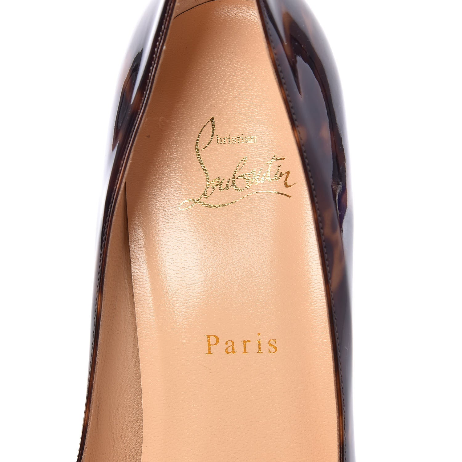 Louis Vuitton CHRISTIAN LOUBOUTIN Patent Tartaruga Decollete 554 70 Pumps 40.5 Testa Di Moro 6 of 8