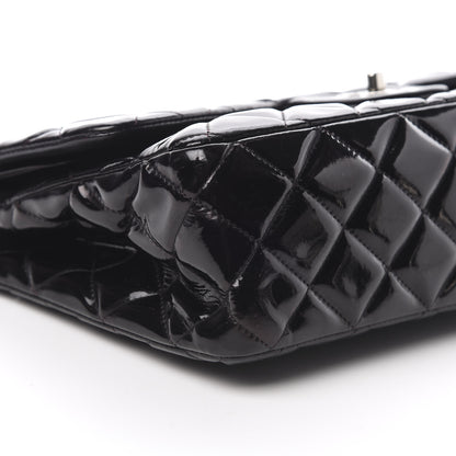 Chanel Patent Quilted Jumbo Double Flap Black 8 of 17