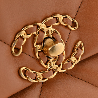 Chanel Lambskin Quilted Medium Chanel 19 Flap Brown 11 of 17