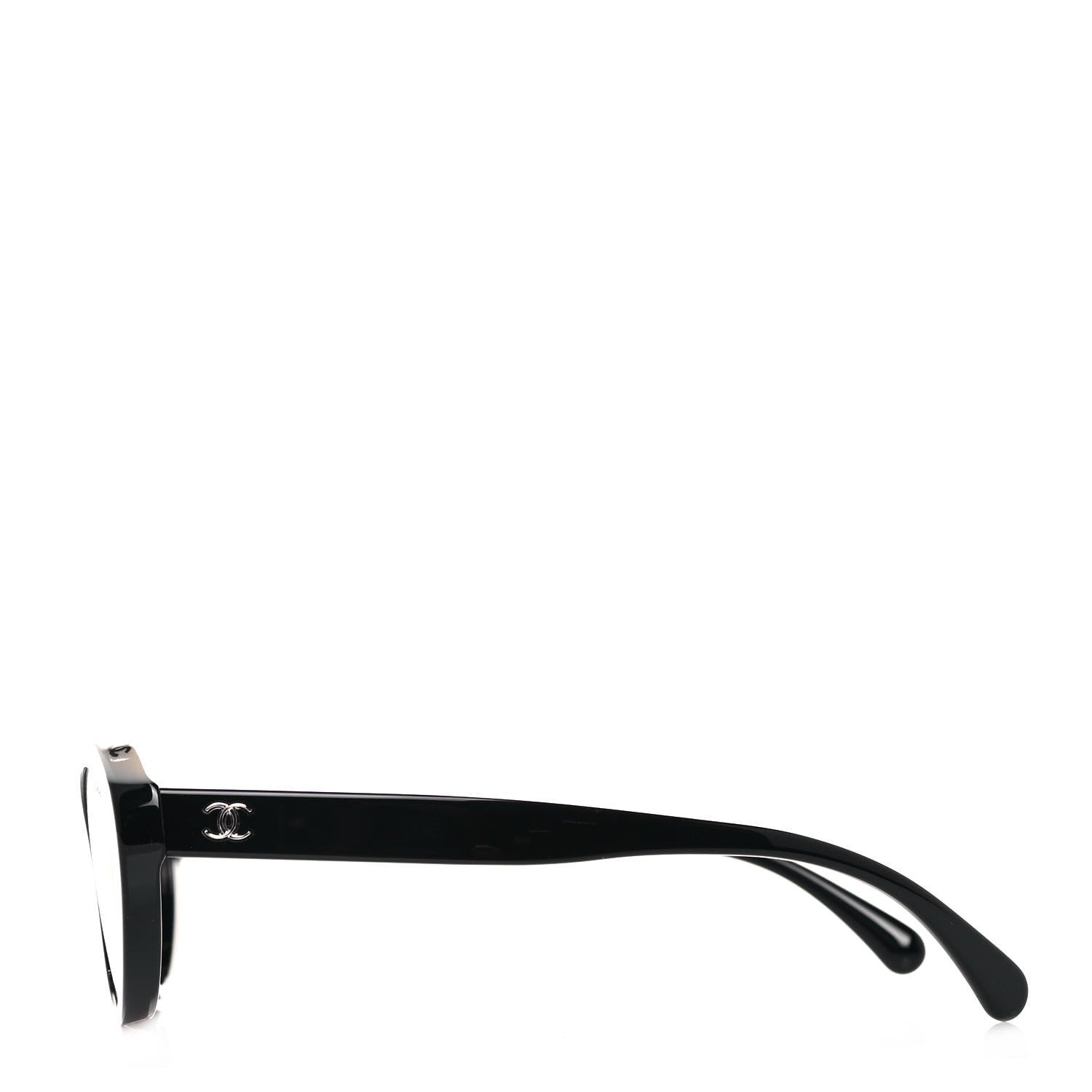 Chanel Acetate Oval Sunglasses 5416 Black Beige 3 of 8