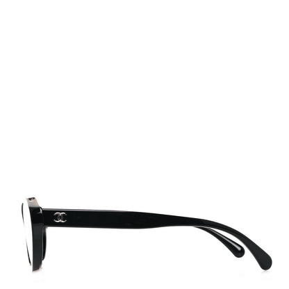 Chanel Acetate Oval Sunglasses 5416 Black Beige 3 of 8