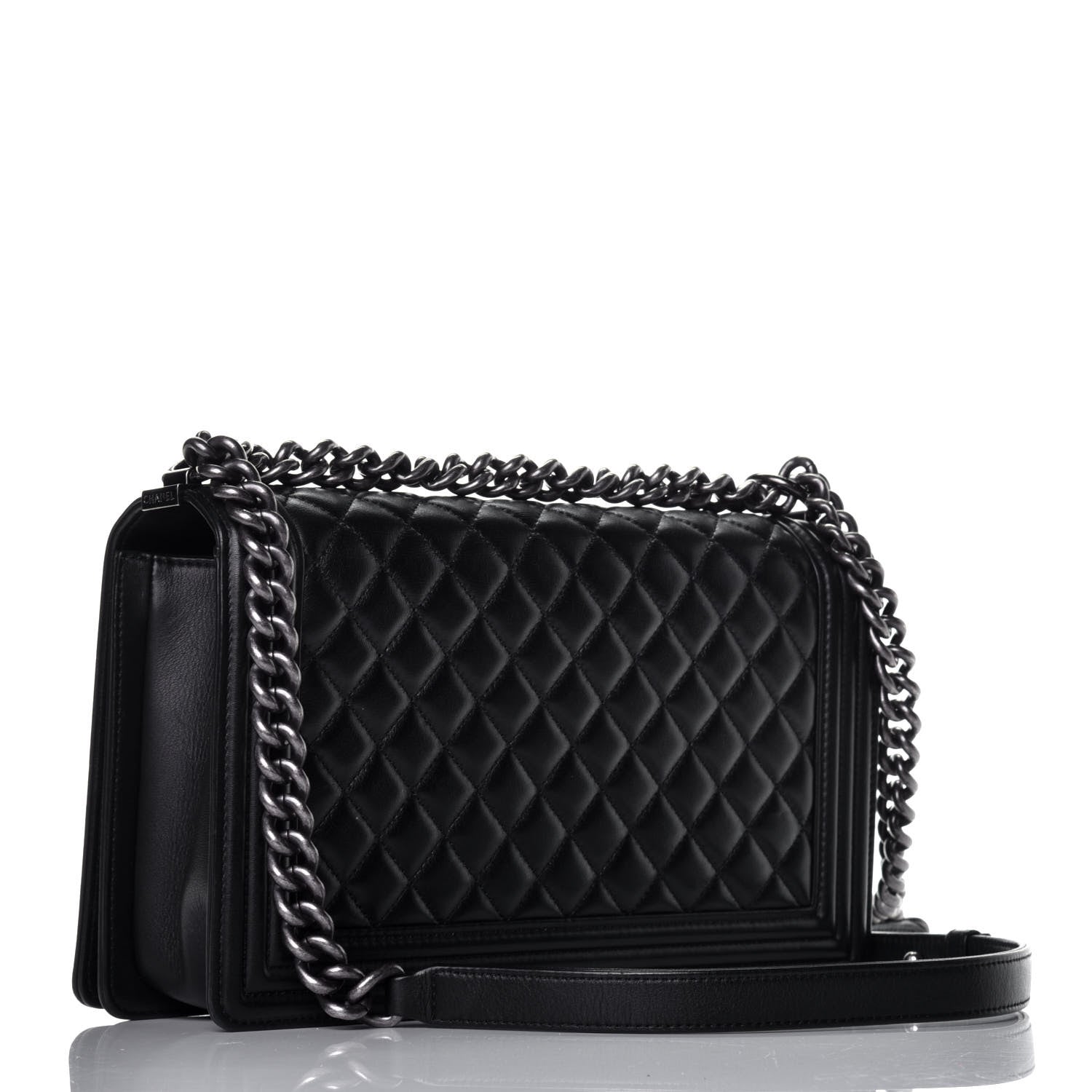 Chanel Calfskin Quilted New Medium Boy Flap Black 3 of 9