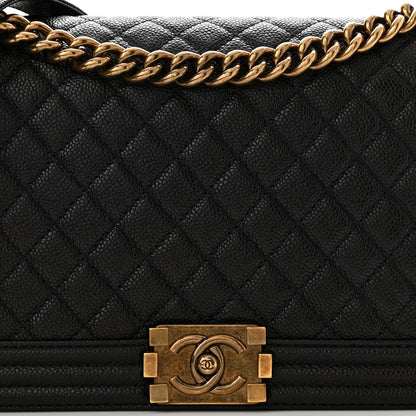 Chanel Caviar Quilted New Medium Boy Flap Black 7 of 10