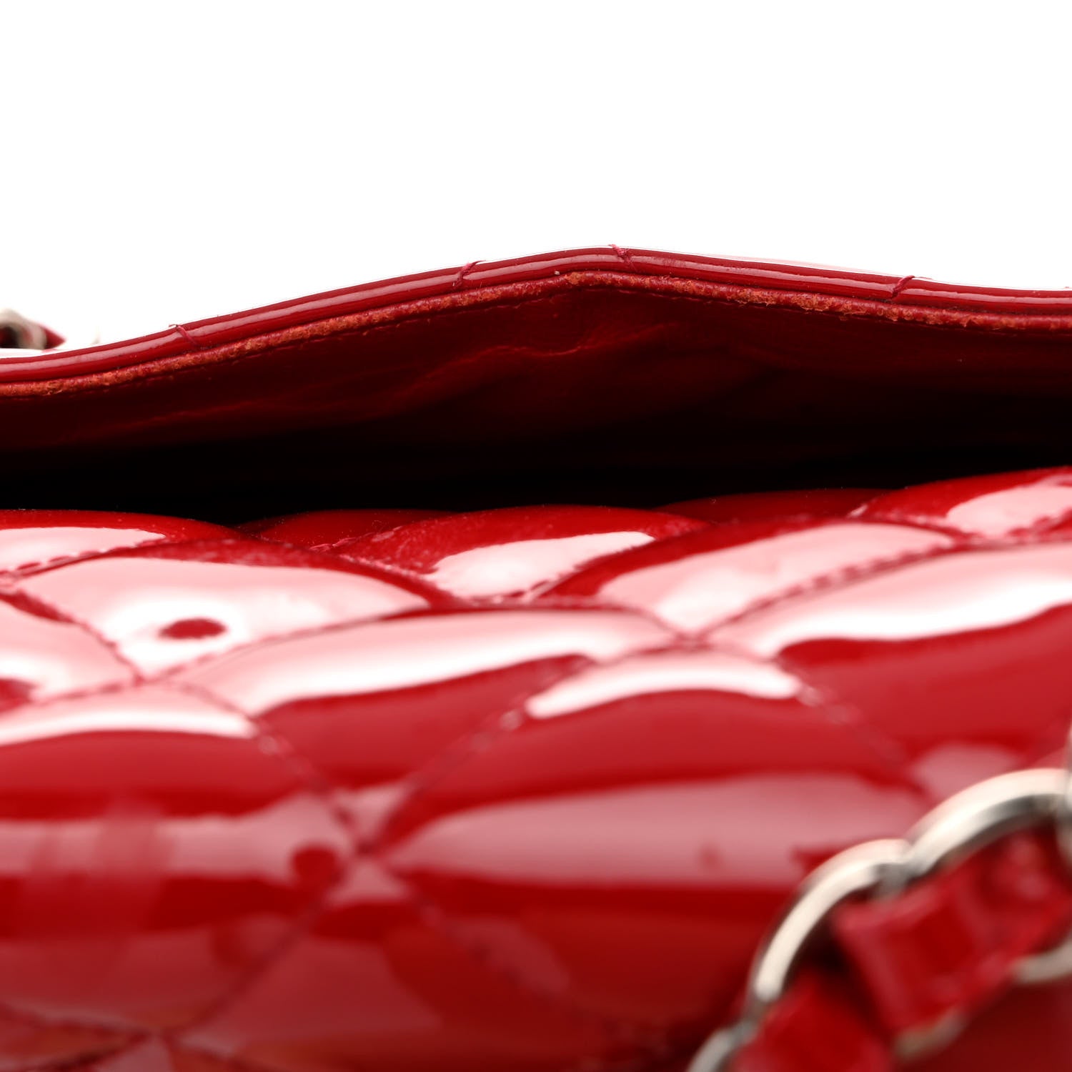 Chanel Patent Jumbo Single Flap Red 13 of 15
