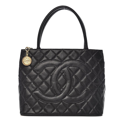 Chanel Caviar Quilted Medallion Tote Black 1 of 13