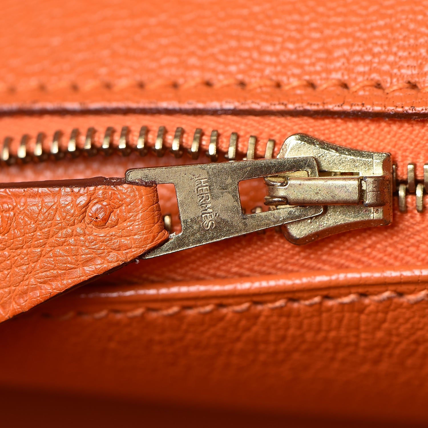 Hermes Ostrich Birkin 35 Orange 19 of 34