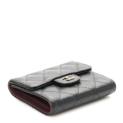 Chanel Caviar Quilted Compact Flap Wallet Black 4 of 8