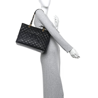 Chanel Caviar Quilted Grand Shopping Tote GST Black 2 of 10