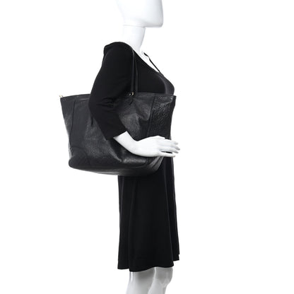 Gucci Guccissima Medium Bree Zippered Tote Black 2 of 16