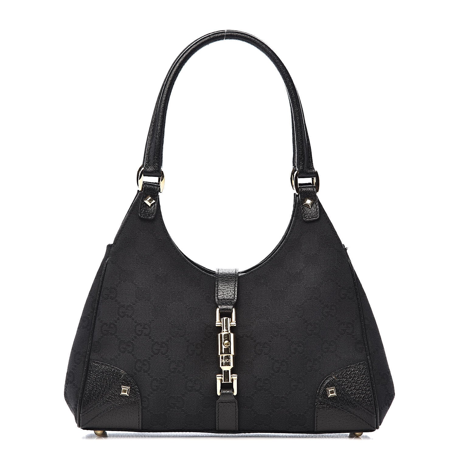 Gucci Monogram Jackie O Hobo Black 1 of 16