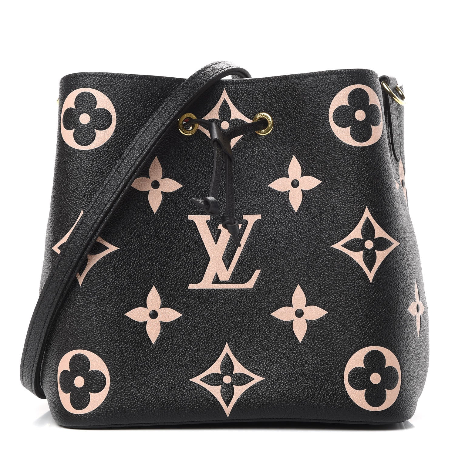 Louis Vuitton Empreinte Monogram Giant Neonoe MM Black Beige 1 of 11