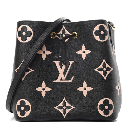 Louis Vuitton Empreinte Monogram Giant Neonoe MM Black Beige 1 of 11