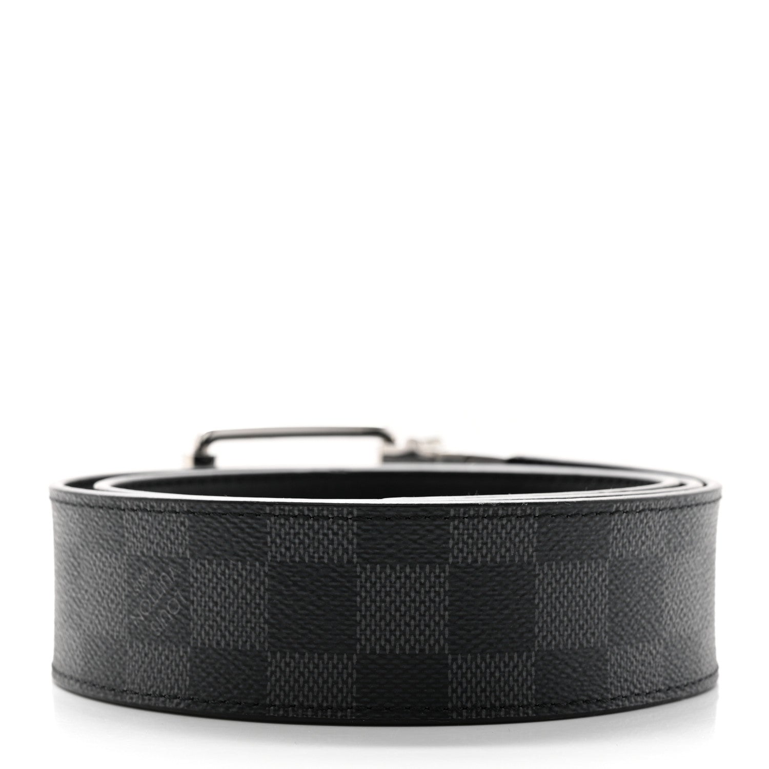 Louis Vuitton Damier Graphite Calfskin Belt 85 34 Black 2 of 7