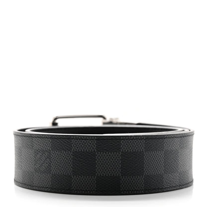 Louis Vuitton Damier Graphite Calfskin Belt 85 34 Black 2 of 7