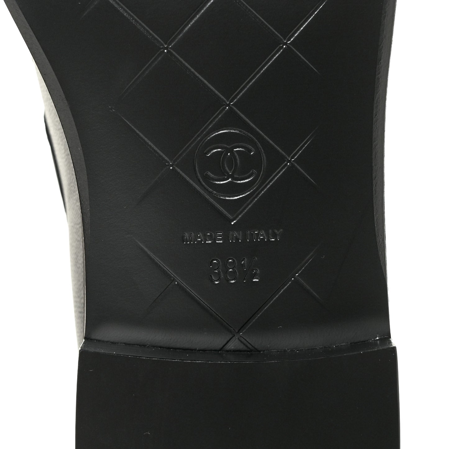 Lambskin Quilted CC Turnlock Loafers 38.5 Black