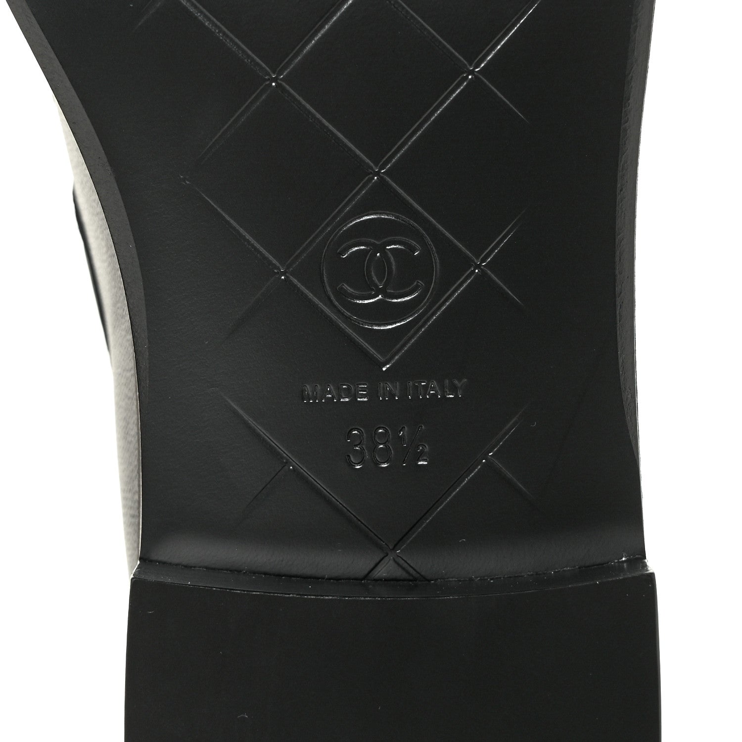 Chanel Lambskin Quilted CC Turnlock Loafers 38.5 Black 6 of 9