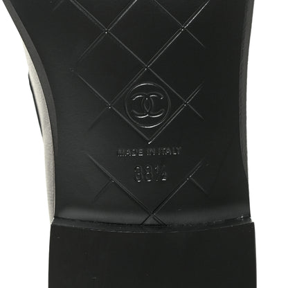 Chanel Lambskin Quilted CC Turnlock Loafers 38.5 Black 6 of 9