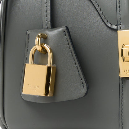 Celine Satinated Calfskin Mini 16 Top Handle Bag Grey 11 of 13