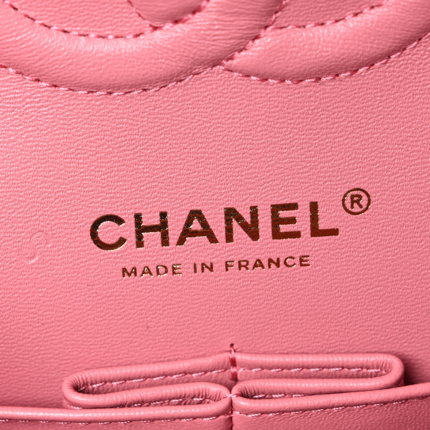 Iridescent Caviar Quilted Medium Double Flap Rose Pink