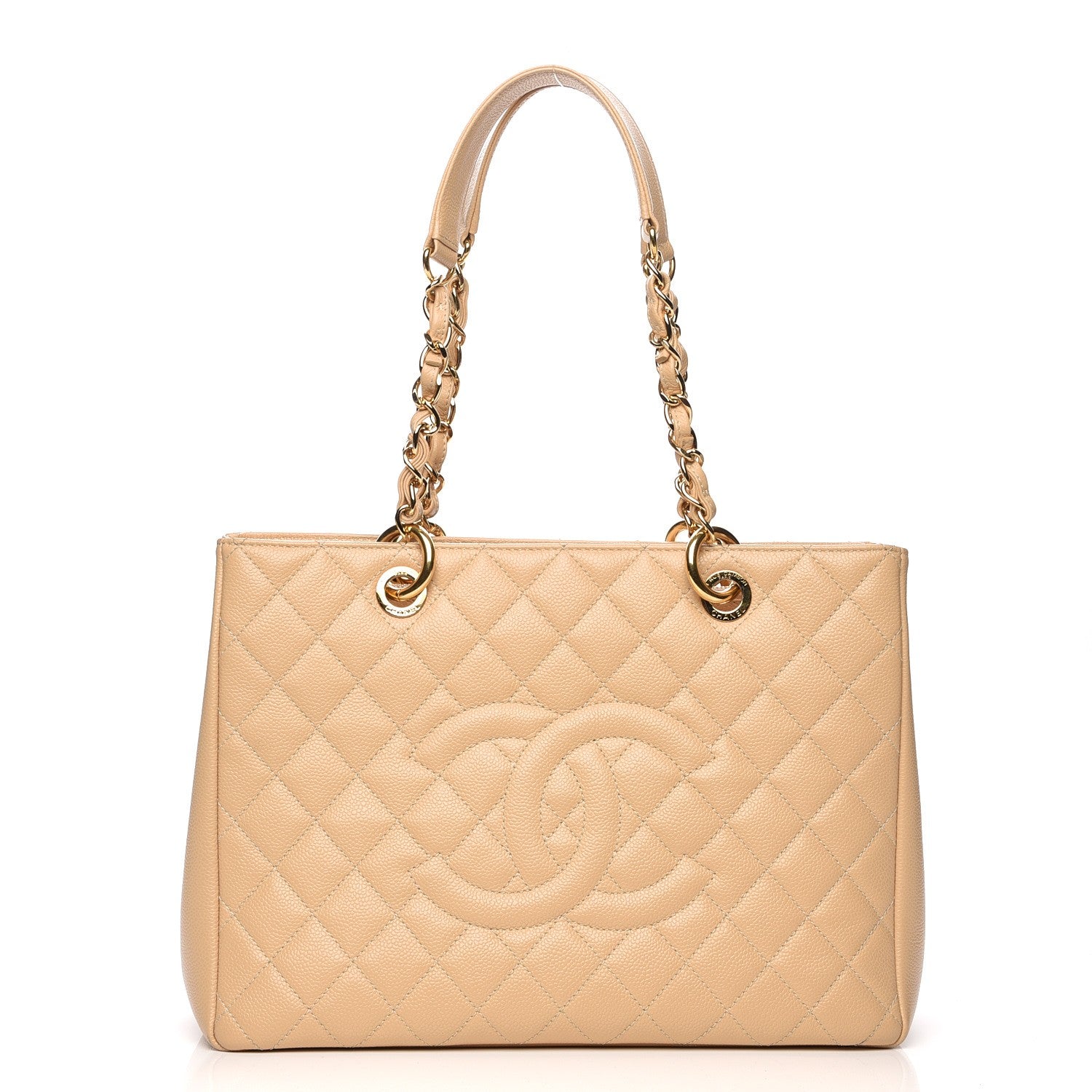 Chanel Caviar Quilted Grand Shopping Tote GST Beige Clair 2 of 15