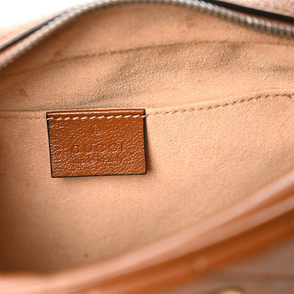 Gucci Glazed Calfskin Matelasse Diagonal Small GG Marmont Chain Shoulder Bag Cuir 6 of 10