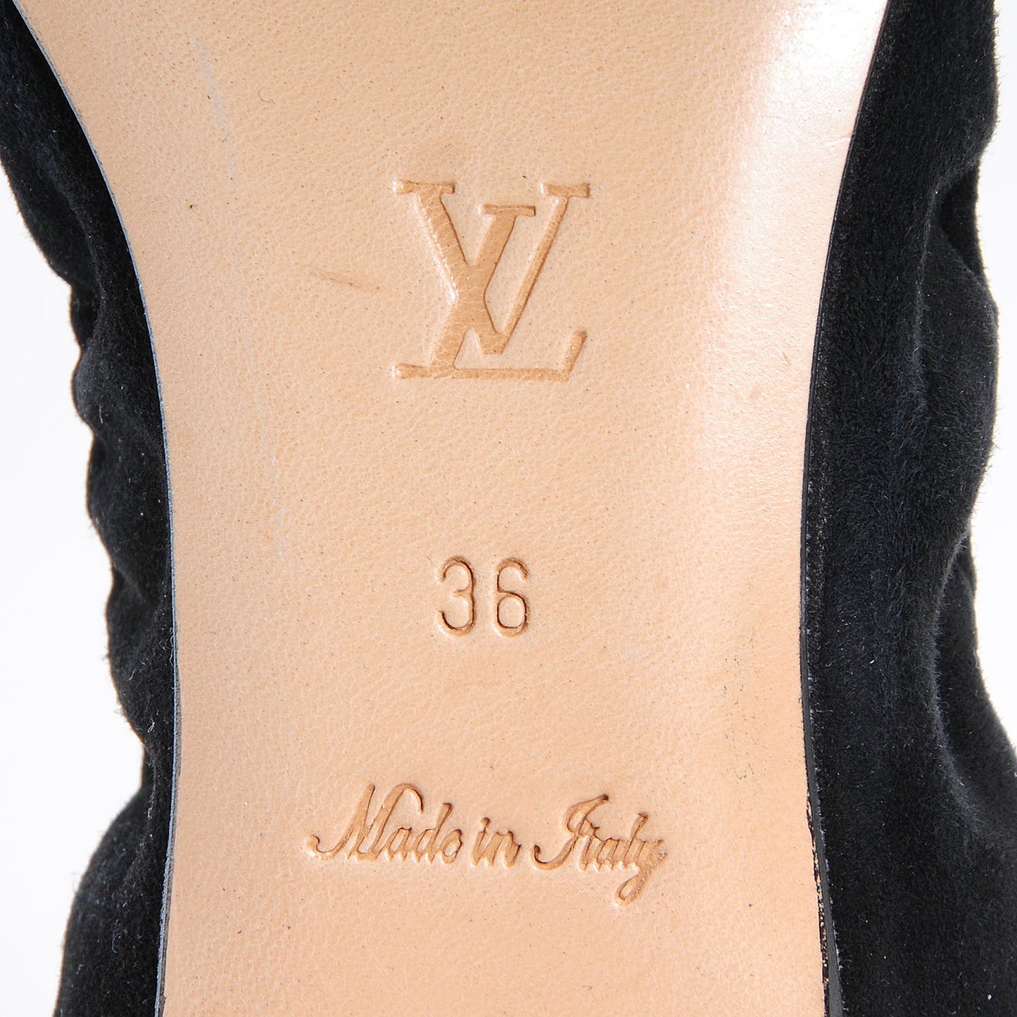 Suede Amulet Flat Ballerina Black 36