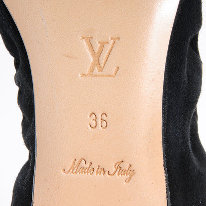 Louis Vuitton Suede Amulet Flat Ballerina Black 36 7 of 8