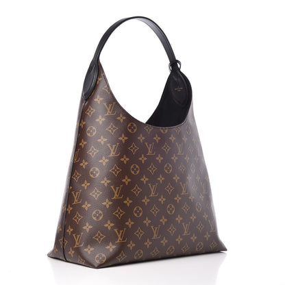 Louis Vuitton Monogram Flower Hobo Black 3 of 12