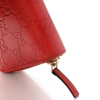 Gucci Guccissima Vitello Tender Zip Around Wallet Sporting Red 8 of 15