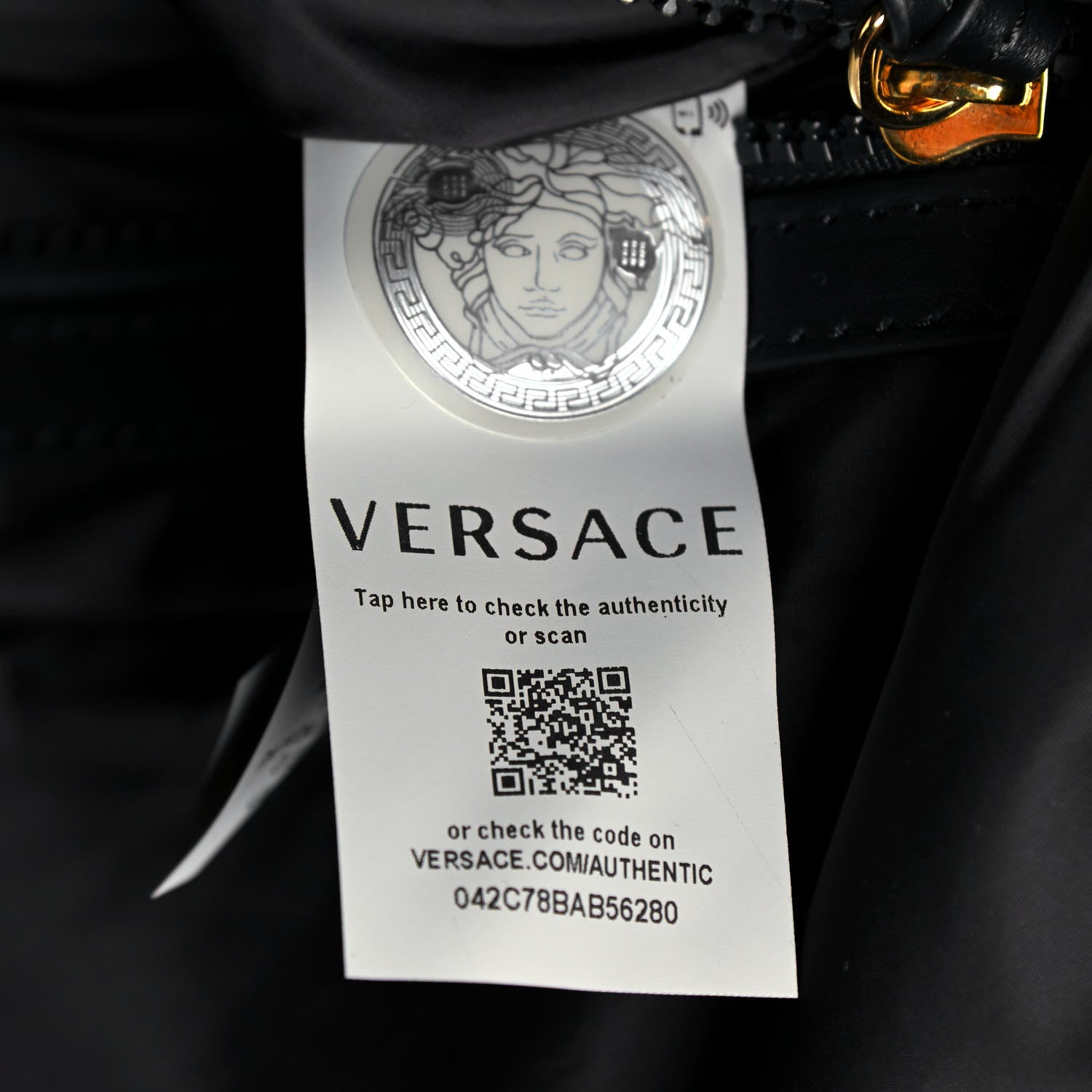 Versace Nylon Tribute Print Convertible Tote Grey 8 of 13