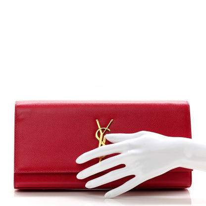 Saint Laurent Grain De Poudre Classic Monogram Cassandre Clutch Lipstick Fuchsia 2 of 9