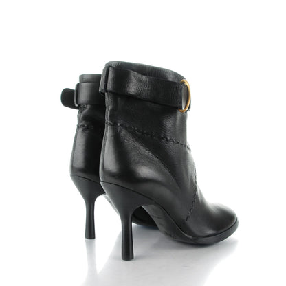 Chanel Lambskin Belted Stitched Ankle Boots 36 Black 4 of 6