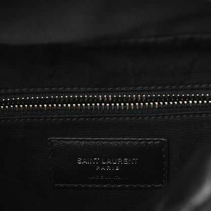 Saint Laurent Calfskin Y Quilted Monogram Small Loulou Bowling Bag Black 6 of 10