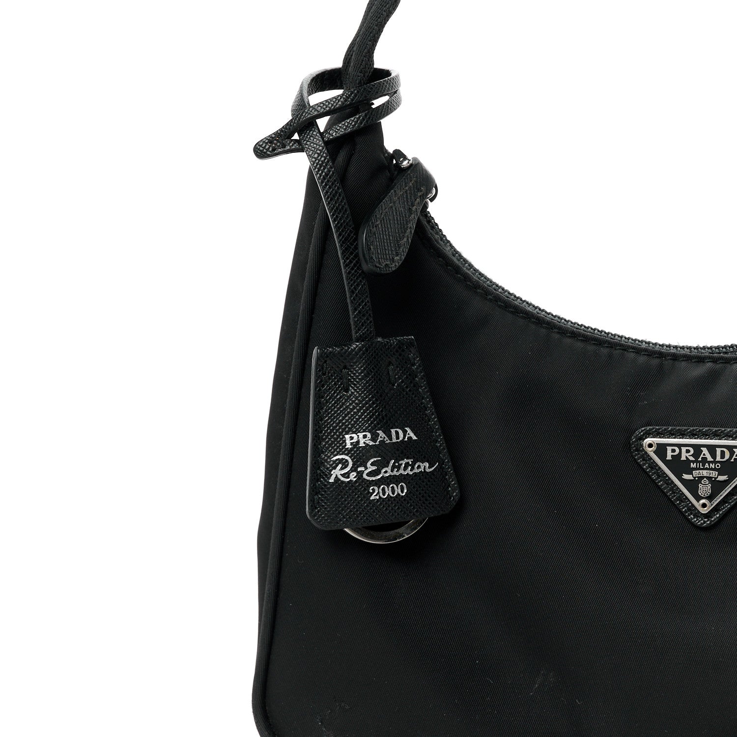 Prada Tessuto Nylon Mini Re-Edition 2000 Bag Black 10 of 13